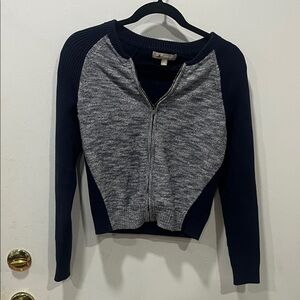 Banana Republic Navy and Gray Women's Sweater